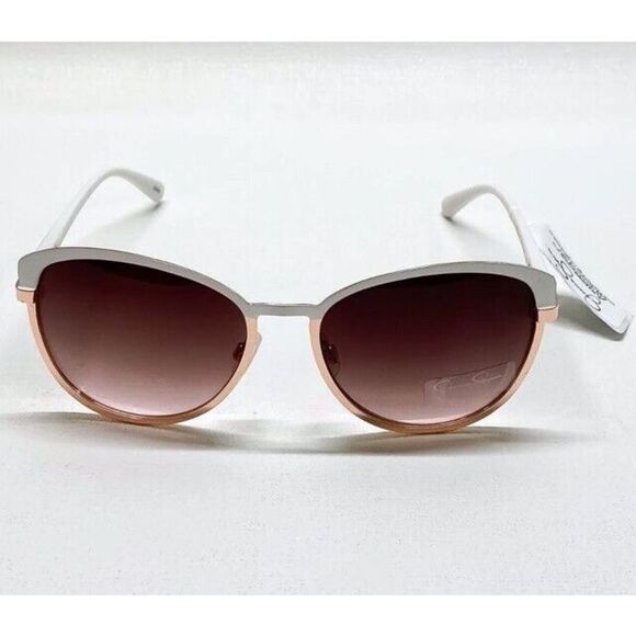 Jessica Simpson J5316 WHRG White Rose Gold Cat Eye Sunglasses - Picture 3 of 5